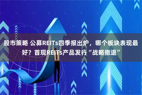 股市策略 公募REITs四季报出炉，哪个板块表现最好？首现REITs产品发行“战略撤退”