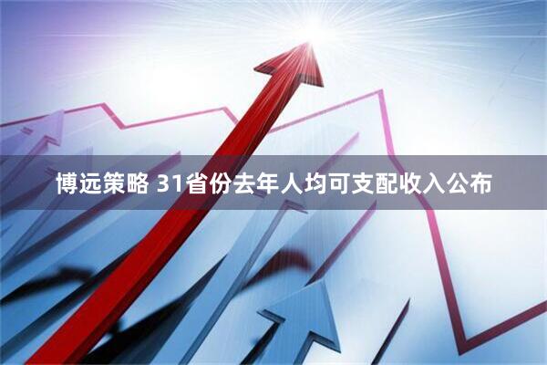 博远策略 31省份去年人均可支配收入公布
