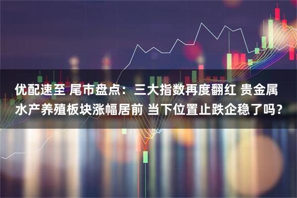 优配速至 尾市盘点：三大指数再度翻红 贵金属 水产养殖板块涨幅居前 当下位置止跌企稳了吗？