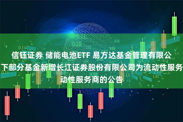 信钰证券 储能电池ETF 易方达基金管理有限公司关于旗下部分基金新增长江证券股份有限公司为流动性服务商的公告