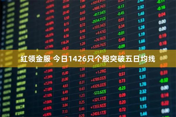红领金服 今日1426只个股突破五日均线